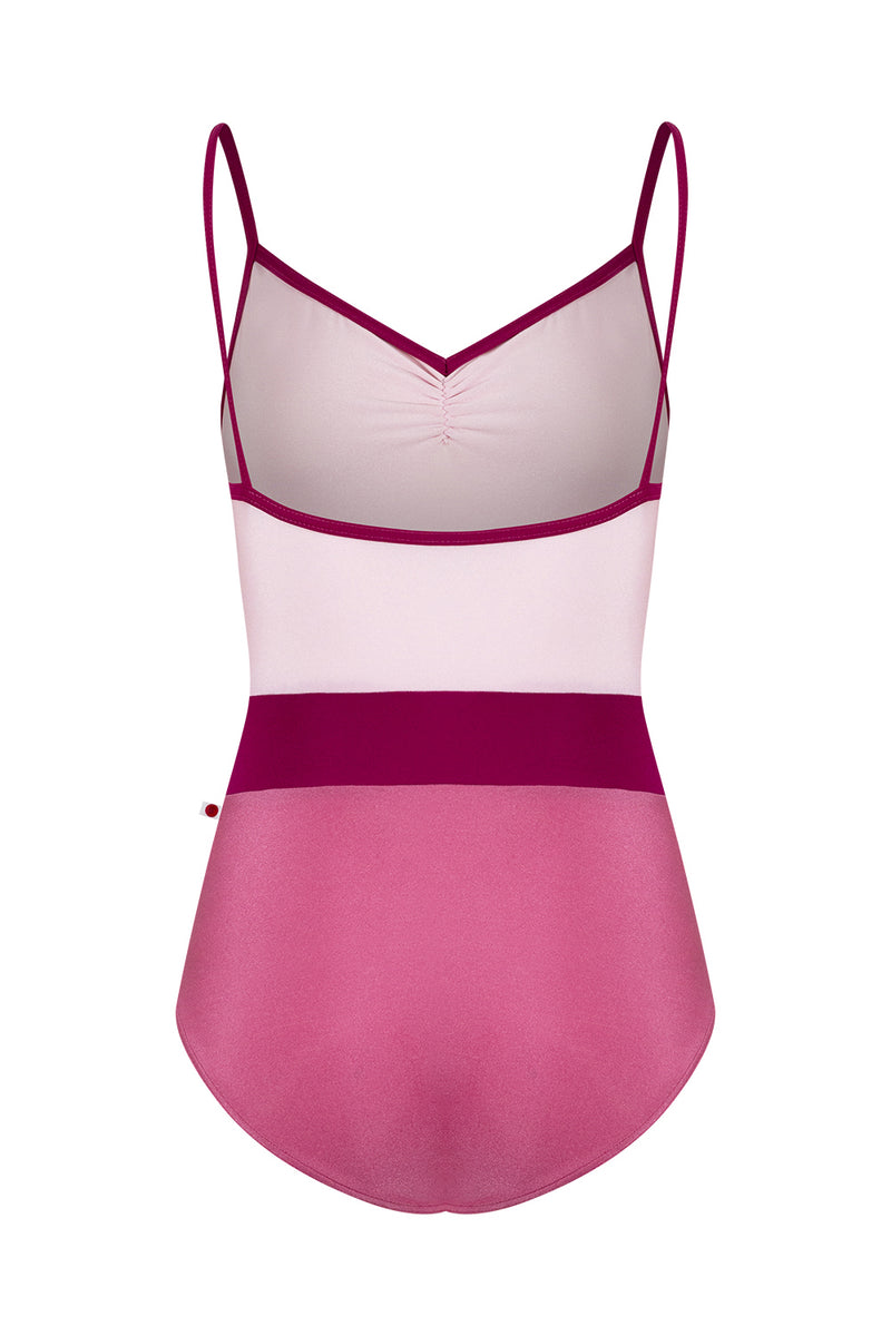 Yumiko Leotard - Pink Velvet and Black Microfiber, deals Fiona Mesh, Women’s S